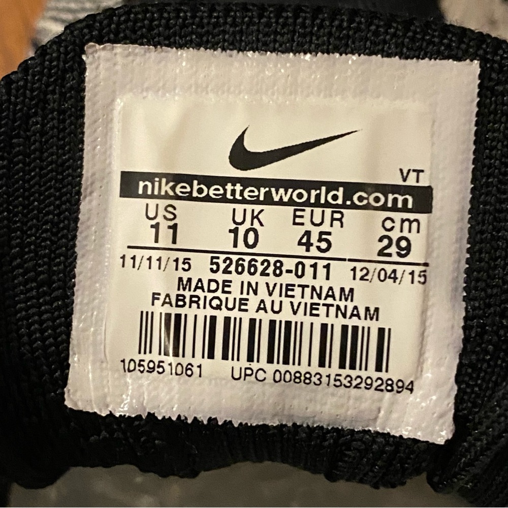 NIKE black white volt flyknit racer knit lace up sneakers shoes - Picture 8 of 8